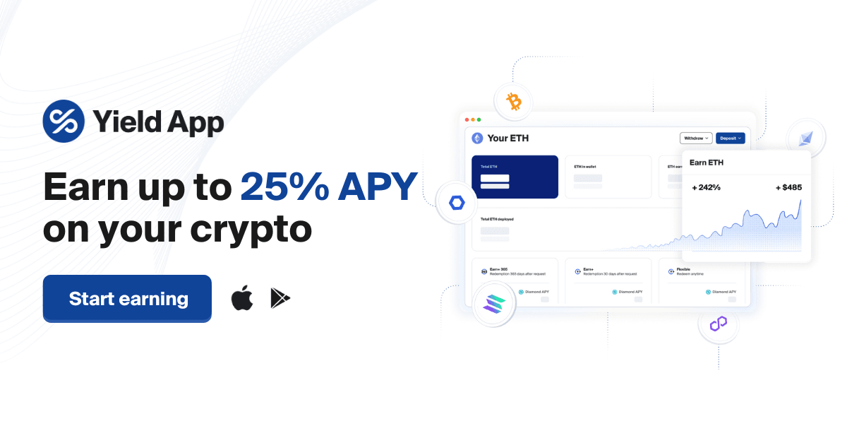 Earn Interest On Crypto Up To 25 P A Yield App